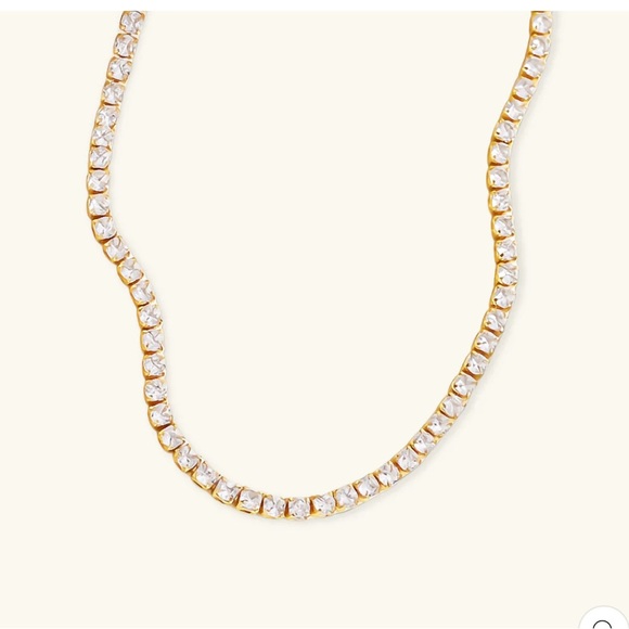 Elegant Gold Tennis choker - Picture 4 of 6